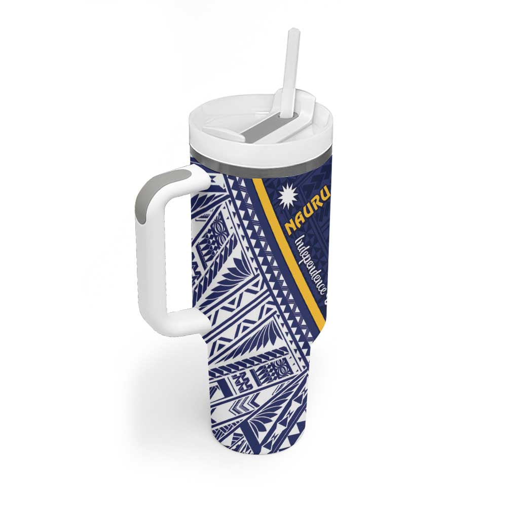 Personalised Nauru Independence Day Tumbler With Handle Repubrikin Naoero Gods Will First