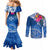 Kosrae Constitution Day Couples Matching Mermaid Dress and Long Sleeve Button Shirt Kusaie Special Style LT01 - Polynesian Pride