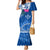 Kosrae Constitution Day Family Matching Mermaid Dress and Hawaiian Shirt Kusaie Special Style LT01 Mom's Dress Blue - Polynesian Pride