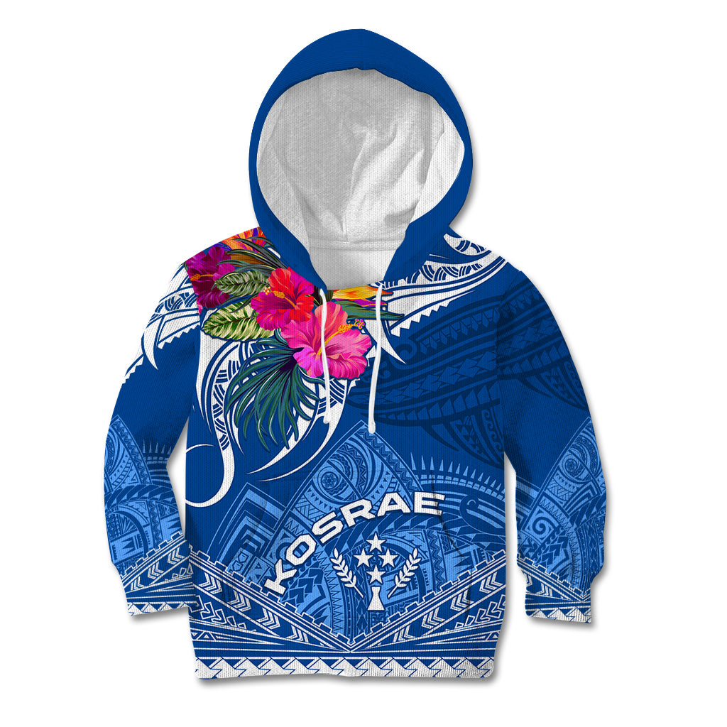 Kosrae Constitution Day Kid Hoodie Kusaie Special Style LT01 Hoodie Blue - Polynesian Pride