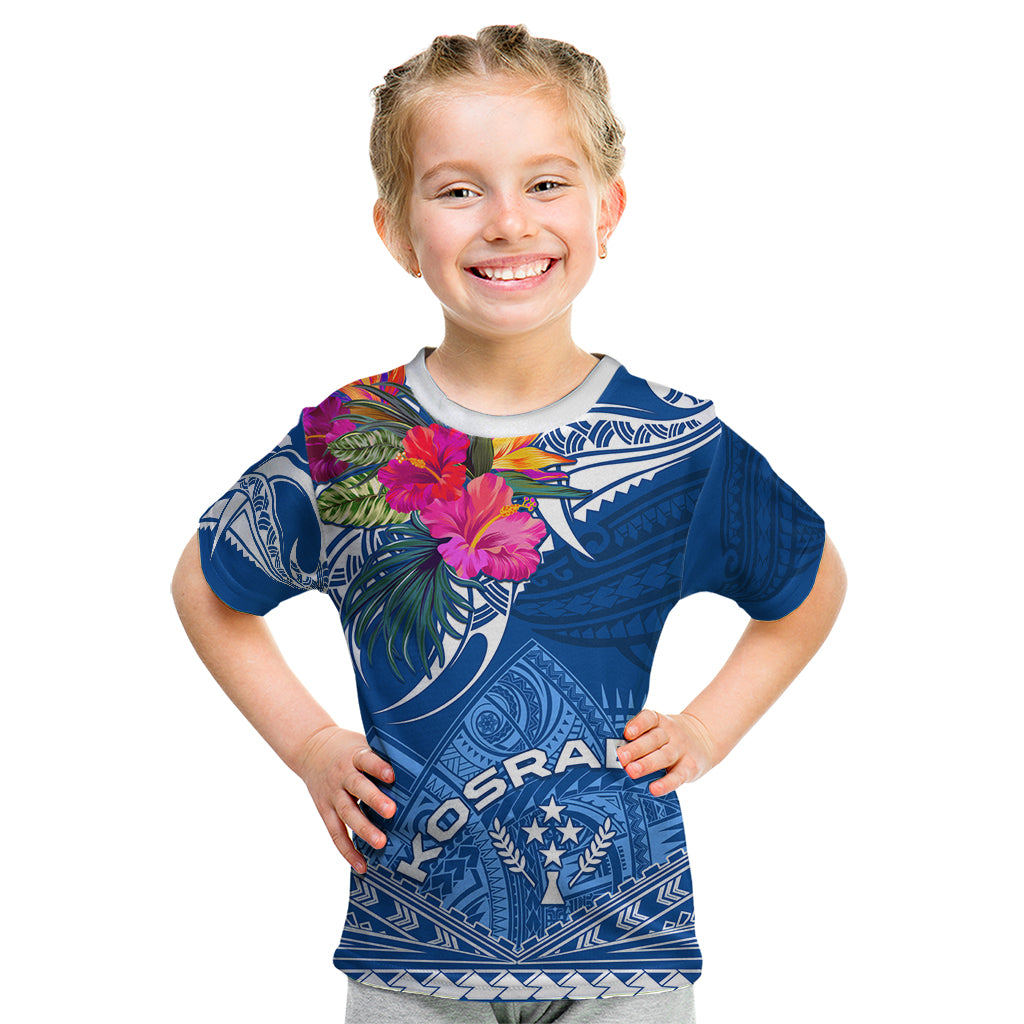 Kosrae Constitution Day Kid T Shirt Kusaie Special Style LT01 Blue - Polynesian Pride