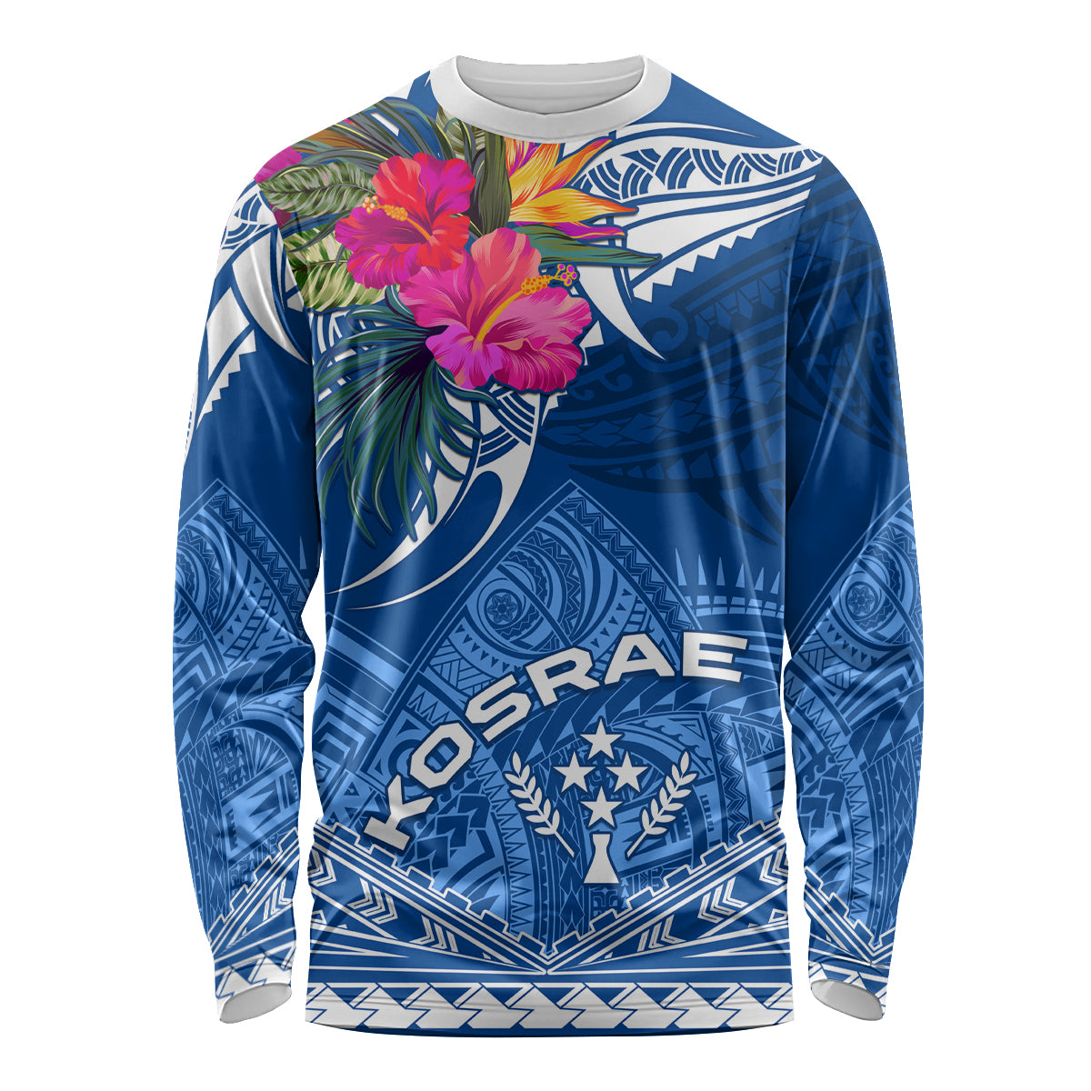 Kosrae Constitution Day Long Sleeve Shirt Kusaie Special Style LT01 Unisex Blue - Polynesian Pride