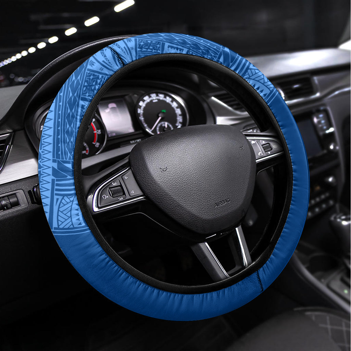 Kosrae Constitution Day Steering Wheel Cover Kusaie Special Style LT01 Universal Fit Blue - Polynesian Pride