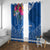 Kosrae Constitution Day Window Curtain Kusaie Special Style LT01 With Grommets Blue - Polynesian Pride