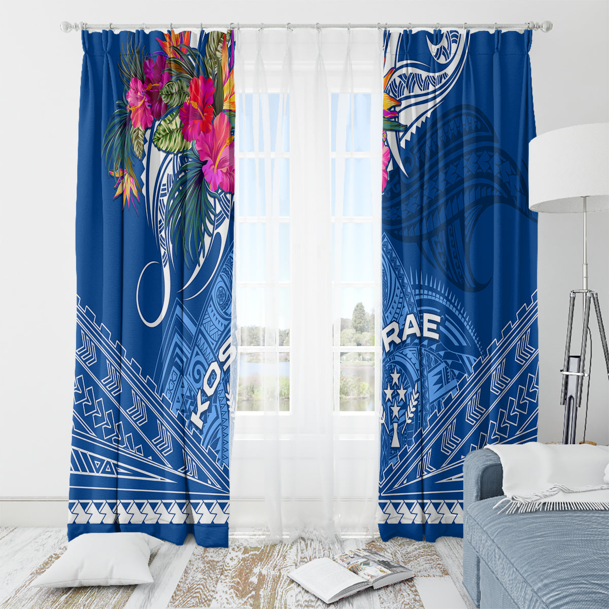 Kosrae Constitution Day Window Curtain Kusaie Special Style LT01 - Polynesian Pride
