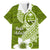 Hafa Adai Guam Family Matching Mermaid Dress and Hawaiian Shirt Polynesian Olive Green Blue Pattern LT01 Dad's Shirt - Short Sleeve Green - Polynesian Pride
