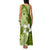 Hafa Adai Guam Family Matching Tank Maxi Dress and Hawaiian Shirt Polynesian Olive Green Blue Pattern LT01 - Polynesian Pride