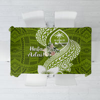 Hafa Adai Guam Tablecloth Polynesian Olive Green Blue Pattern LT01 Green - Polynesian Pride