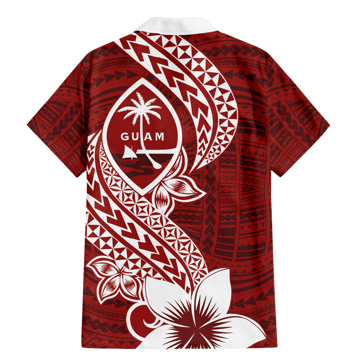 Hafa Adai Guam Family Matching Mermaid Dress and Hawaiian Shirt Polynesian Floral Red Pattern LT01 - Polynesian Pride