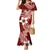 Hafa Adai Guam Family Matching Mermaid Dress and Hawaiian Shirt Polynesian Floral Red Pattern LT01 Mom's Dress Red - Polynesian Pride