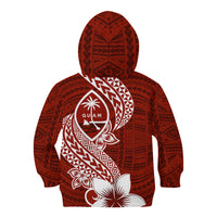 Hafa Adai Guam Kid Hoodie Polynesian Floral Red Pattern LT01 - Polynesian Pride