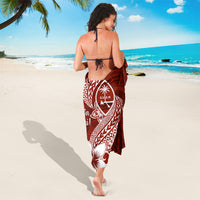 Hafa Adai Guam Sarong Polynesian Floral Red Pattern LT01 - Polynesian Pride