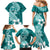 Hafa Adai Guam Family Matching Mermaid Dress and Hawaiian Shirt Polynesian Floral Teal Pattern LT01 - Polynesian Pride