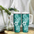 Hafa Adai Guam Tumbler With Handle Polynesian Floral Teal Pattern