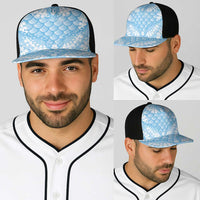 Baby Blue Mermaid Puakenikeni Maile Lei Baseball Net Cap