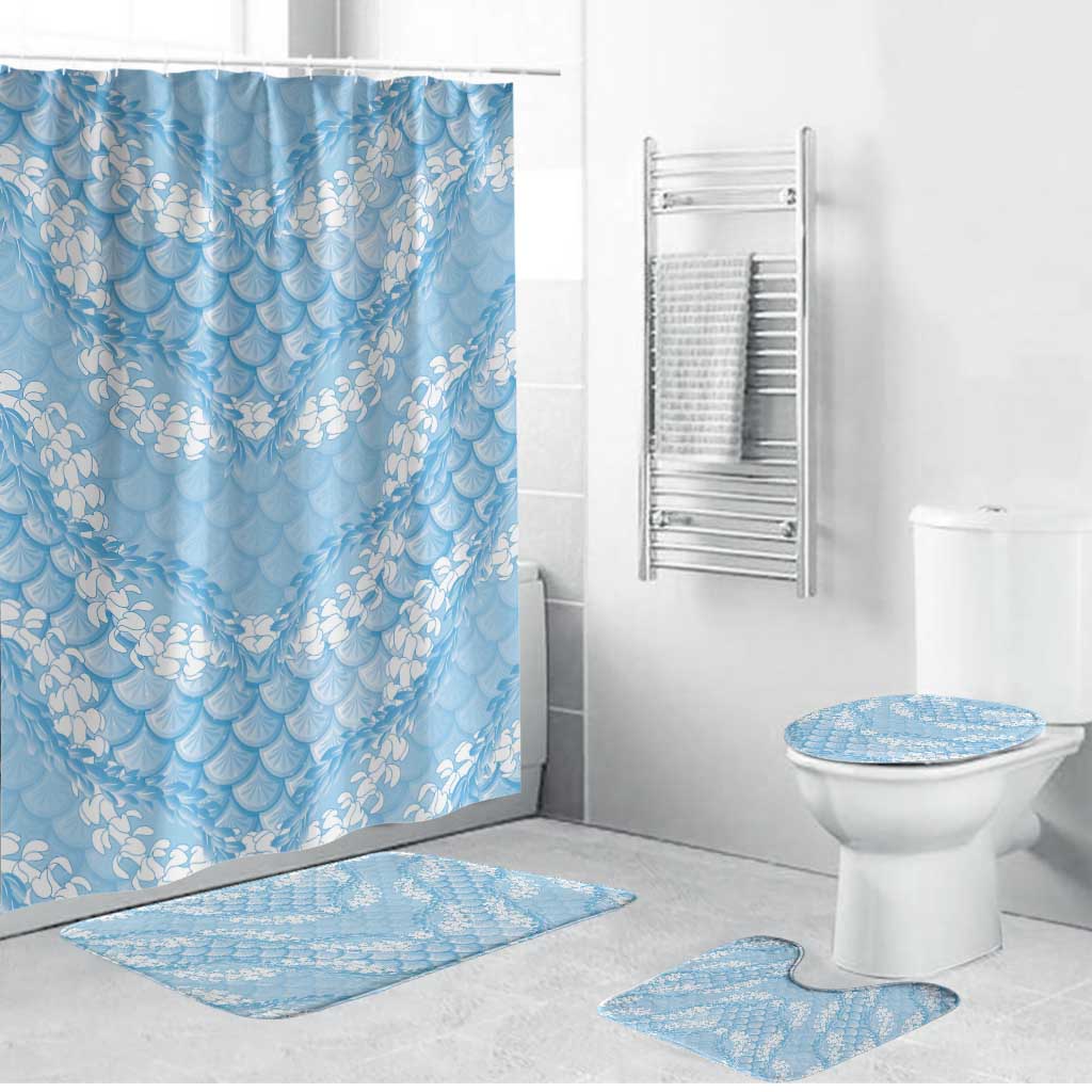 Baby Blue Mermaid Puakenikeni Maile Lei Bathroom Set