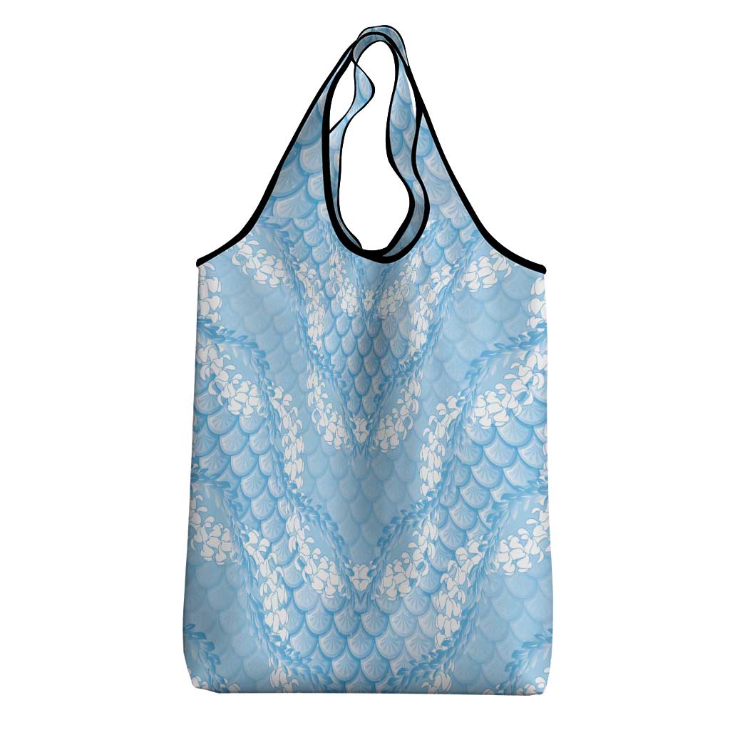 Baby Blue Mermaid Puakenikeni Maile Lei Grocery Bag LT01 - Polynesian Pride