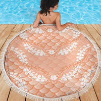 Apricot Mermaid Puakenikeni Maile Lei Beach Blanket