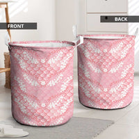 Soft Pink Mermaid Puakenikeni Maile Lei Laundry Basket LT01 - Polynesian Pride