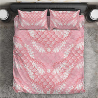 Soft Pink Mermaid Puakenikeni Maile Lei Bedding Set LT01 Pink - Polynesian Pride