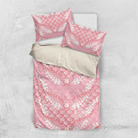 Soft Pink Mermaid Puakenikeni Maile Lei Bedding Set LT01 US Twin 172cm x 218cm Pink - Polynesian Pride