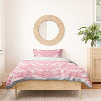 Soft Pink Mermaid Puakenikeni Maile Lei Bedding Set LT01 - Polynesian Pride