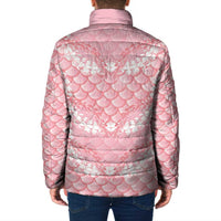 Soft Pink Mermaid Puakenikeni Maile Lei Padded Jacket LT01 - Polynesian Pride