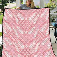 Soft Pink Mermaid Puakenikeni Maile Lei Quilt LT01 Pink - Polynesian Pride