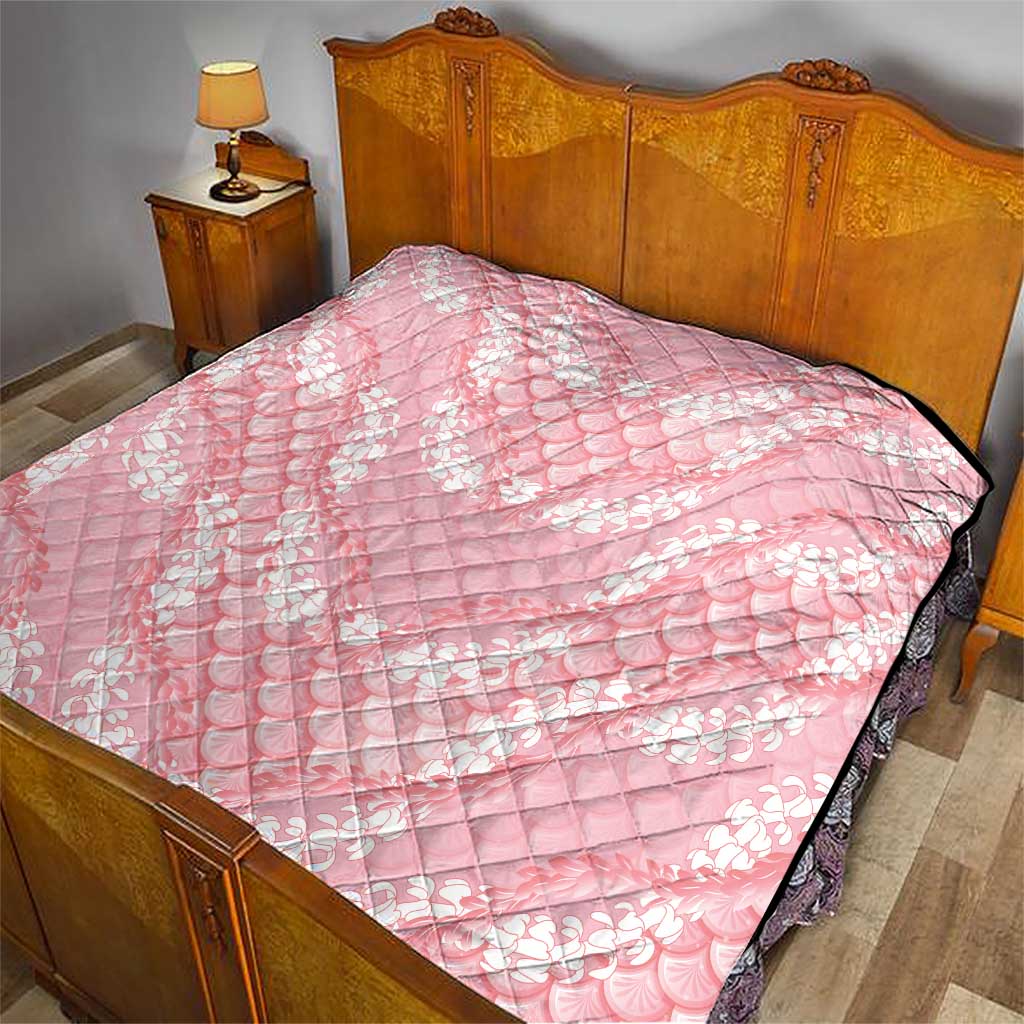 Soft Pink Mermaid Puakenikeni Maile Lei Quilt LT01 - Polynesian Pride