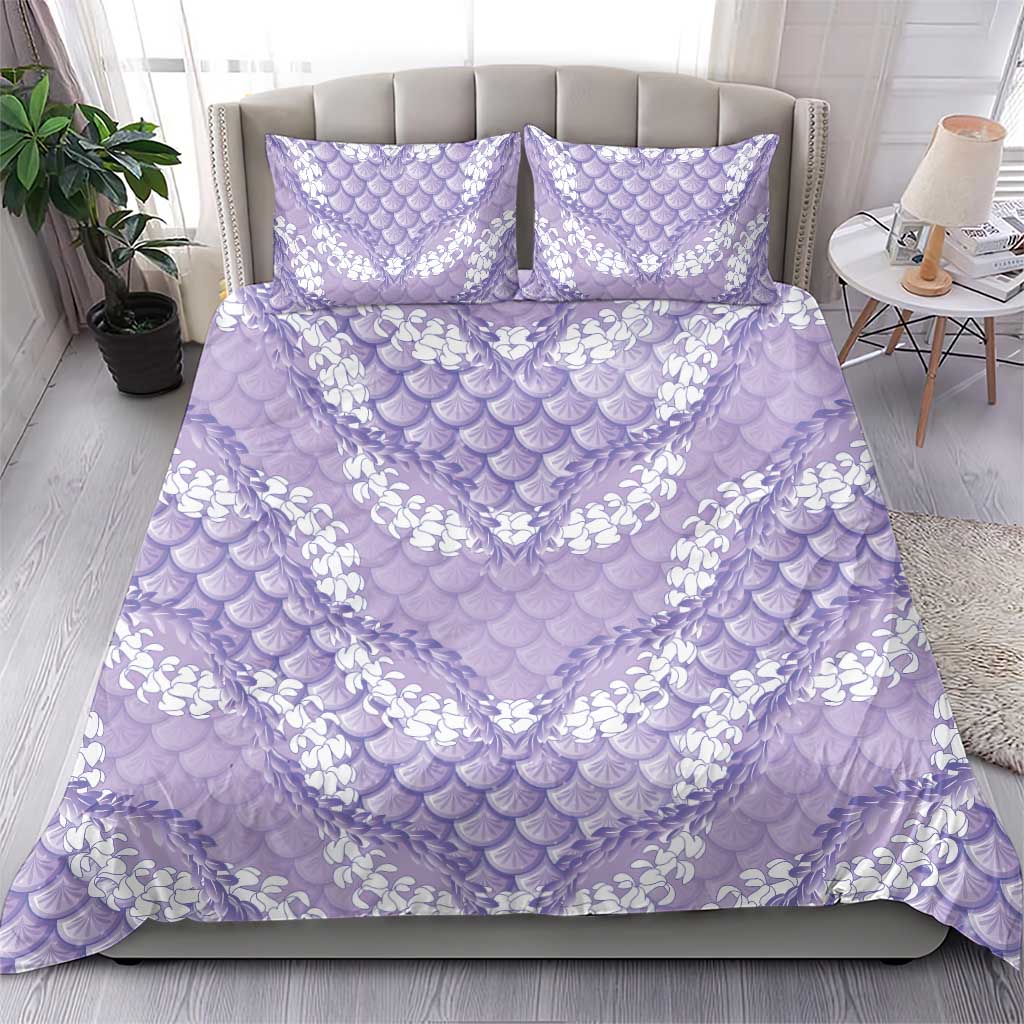 Lilac Mermaid Puakenikeni Maile Lei Bedding Set LT01 - Polynesian Pride