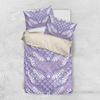 Lilac Mermaid Puakenikeni Maile Lei Bedding Set LT01 US Twin 172cm x 218cm Purple - Polynesian Pride