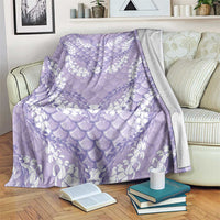 Lilac Mermaid Puakenikeni Maile Lei Blanket LT01 Purple - Polynesian Pride
