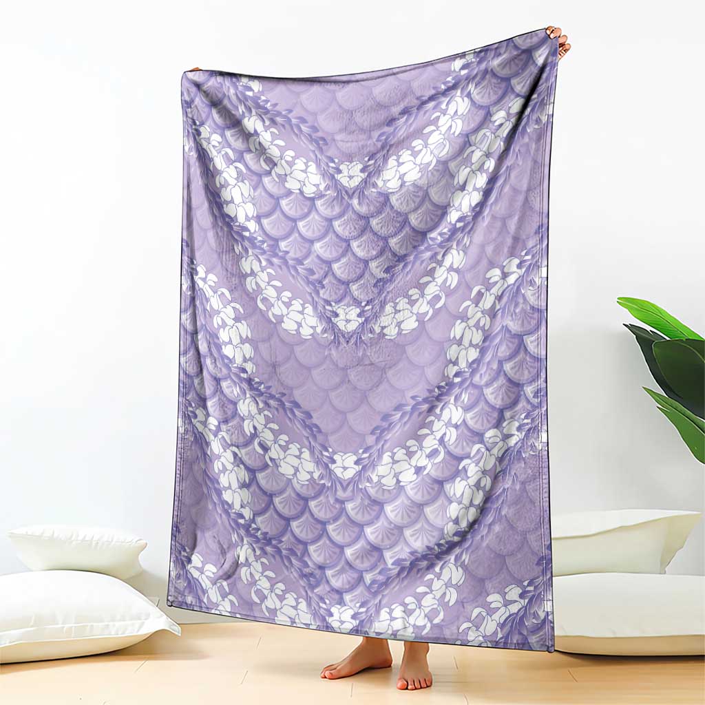Lilac Mermaid Puakenikeni Maile Lei Blanket LT01 - Polynesian Pride