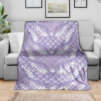 Lilac Mermaid Puakenikeni Maile Lei Blanket LT01 - Polynesian Pride