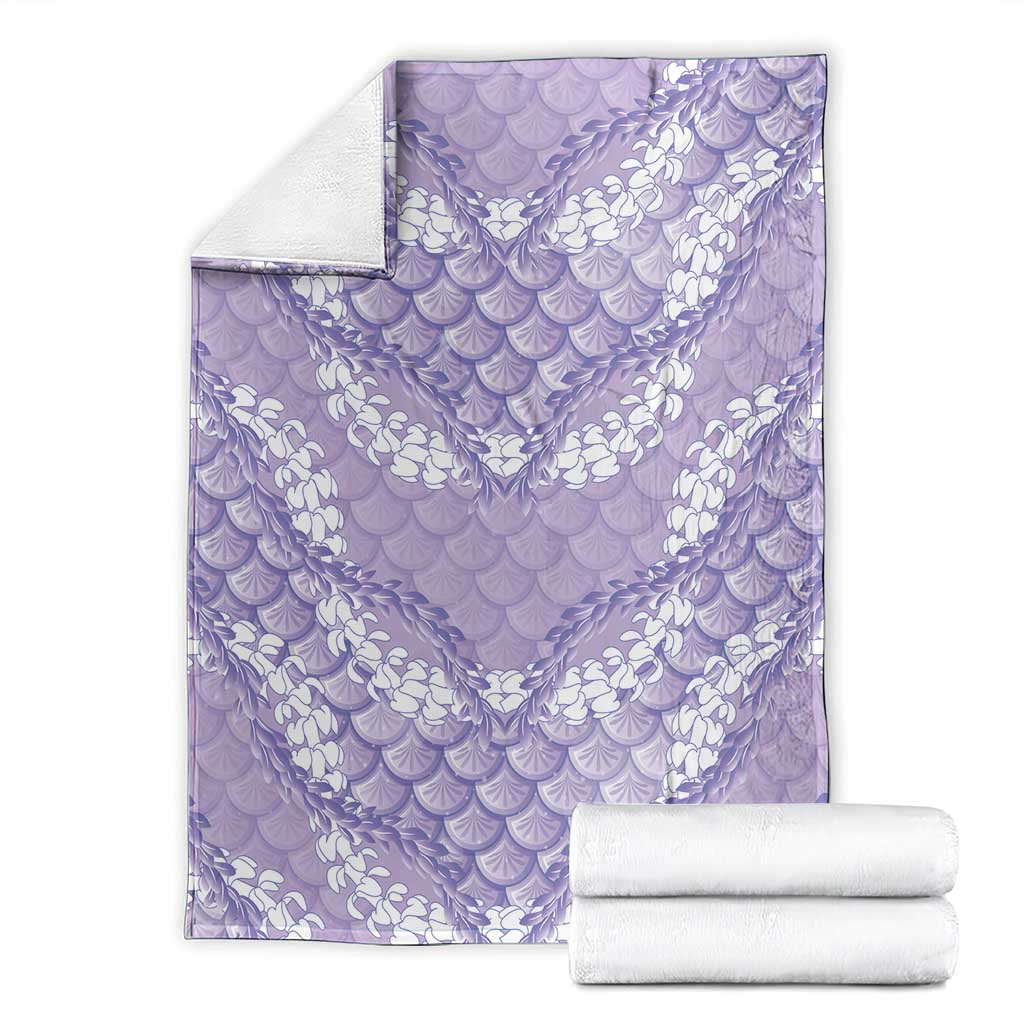 Lilac Mermaid Puakenikeni Maile Lei Blanket LT01 - Polynesian Pride