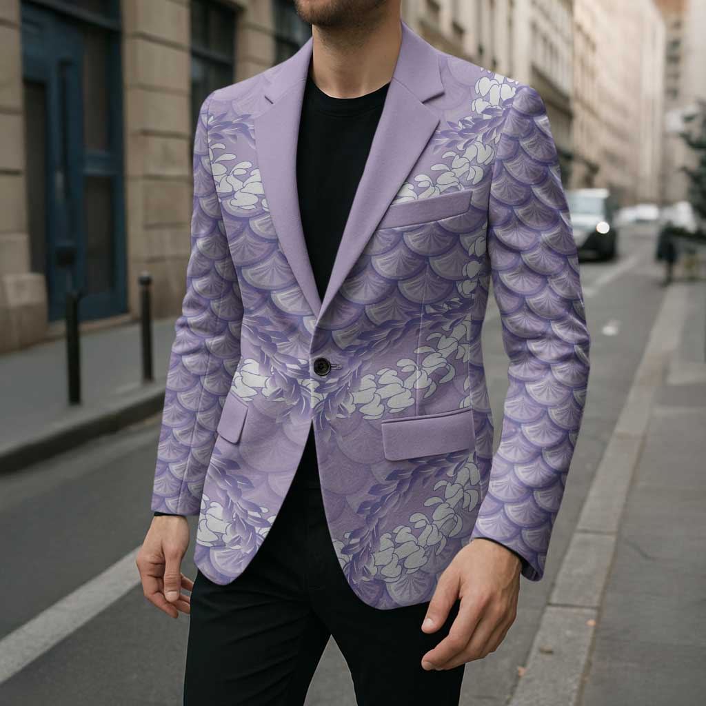 Lilac Mermaid Puakenikeni Maile Lei Blazer LT01 - Polynesian Pride