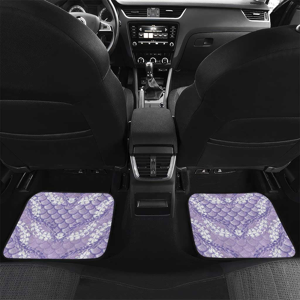 Lilac Mermaid Puakenikeni Maile Lei Car Mats
