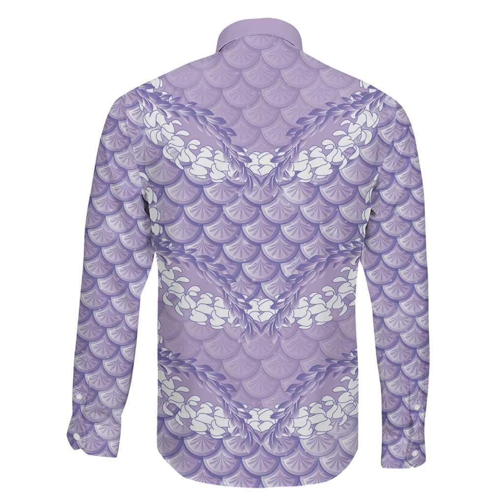 Lilac Mermaid Puakenikeni Maile Lei Family Matching Puletasi and Hawaiian Shirt LT01 - Polynesian Pride