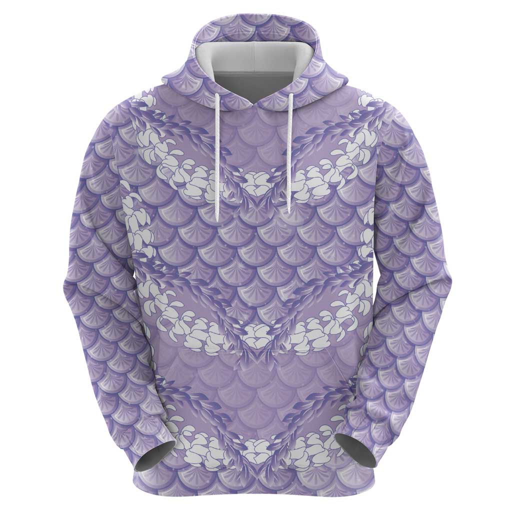 Lilac Mermaid Puakenikeni Maile Lei Hoodie LT01 - Polynesian Pride