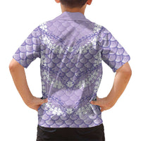 Lilac Mermaid Puakenikeni Maile Lei Kid Hawaiian Shirt