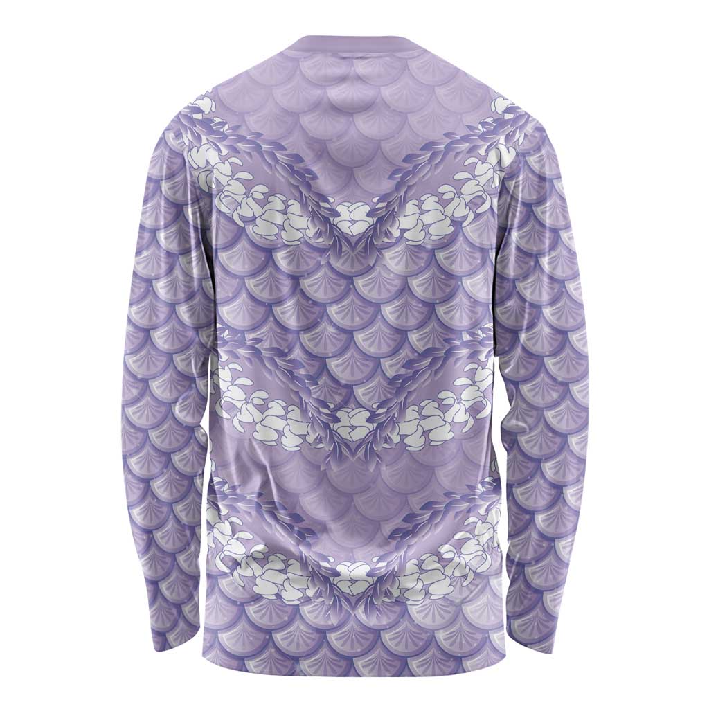 Lilac Mermaid Puakenikeni Maile Lei Long Sleeve Shirt