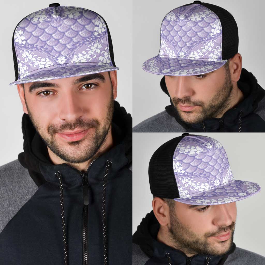 Lilac Mermaid Puakenikeni Maile Lei Mesh Trucker Cap