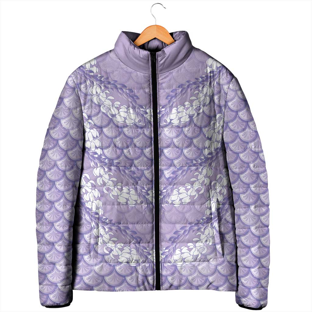 Lilac Mermaid Puakenikeni Maile Lei Padded Jacket LT01 - Polynesian Pride