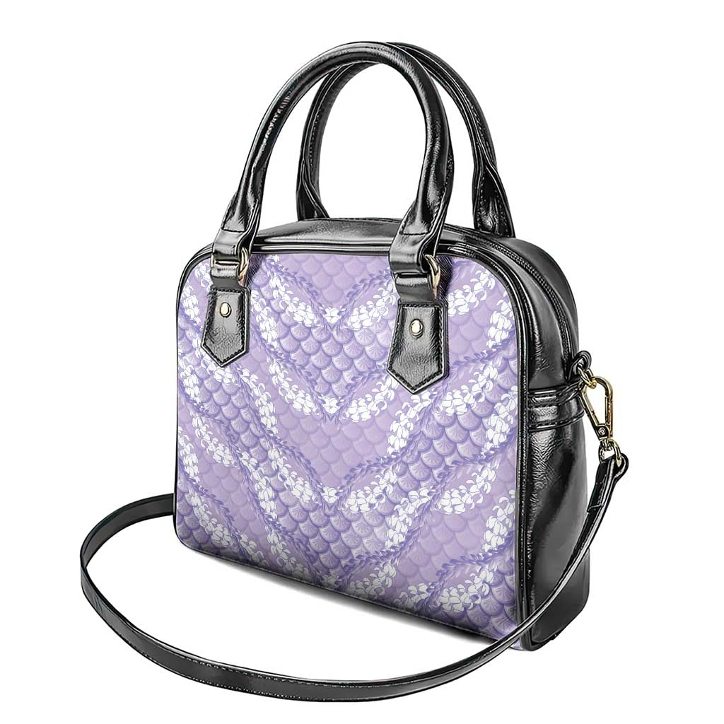Lilac Mermaid Puakenikeni Maile Lei Shoulder Handbag