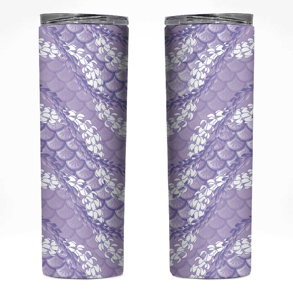 Lilac Mermaid Puakenikeni Maile Lei Skinny Tumbler
