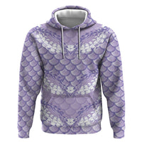 Lilac Mermaid Puakenikeni Maile Lei Zip Hoodie