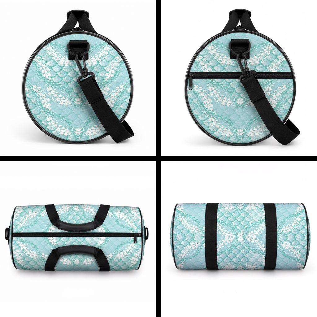 Light Turquoise Mermaid Puakenikeni Maile Lei Duffle Bag LT01 - Polynesian Pride