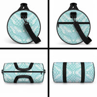 Light Turquoise Mermaid Puakenikeni Maile Lei Duffle Bag LT01 - Polynesian Pride
