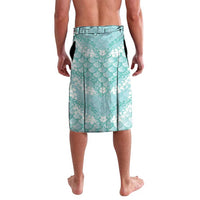 Light Turquoise Mermaid Puakenikeni Maile Lei Lavalava LT01 - Polynesian Pride
