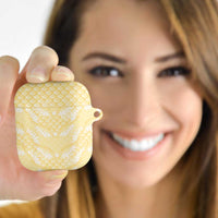 Pastel Yellow Mermaid Puakenikeni Maile Lei AirPods Case